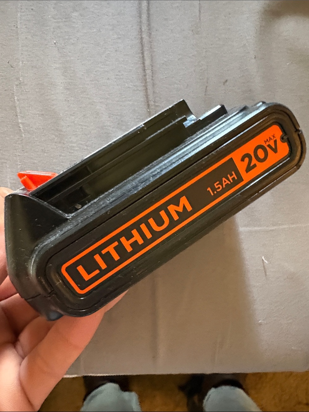 20V Lithium 1.5Ah Battery Pack - Black & Orange